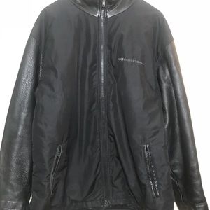 Nike Basketball Black Leather Rain Jacket